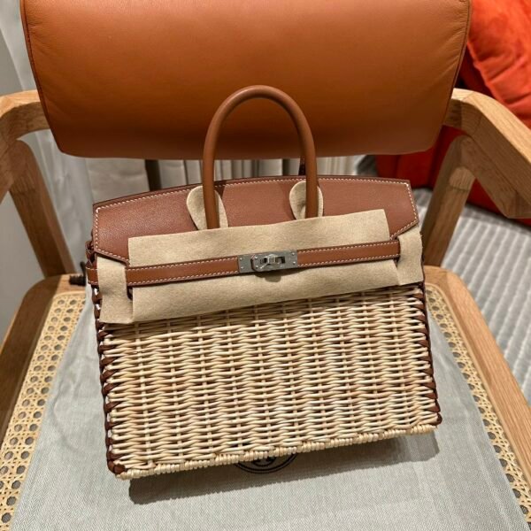 DDMode Birkin Picnic CK37 Gold Swift Leather 25CM Silver Hardware