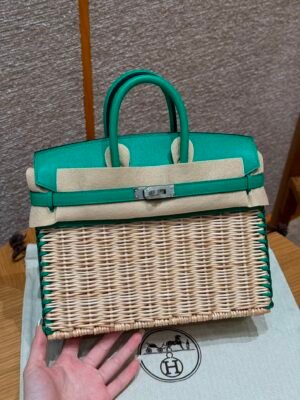 DDMode Birkin Picnic 6W Menthe Swift Leather 25CM Silver Hardware