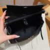 DDMode Hermes Mini HerBag Noir Canvas / Cowhide Silver Hardware