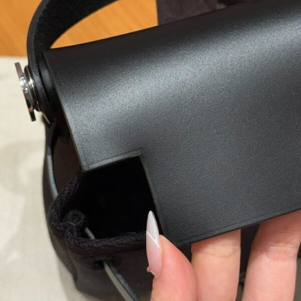 DDMode Hermes Mini HerBag Noir Canvas / Cowhide Silver Hardware