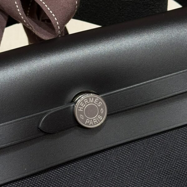 DDMode Hermes Mini HerBag Noir Canvas / Cowhide Silver Hardware