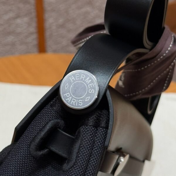 DDMode Hermes Mini HerBag Noir Canvas / Cowhide Silver Hardware