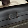 DDMode Hermes Mini HerBag Dark Bronze Noir Canvas / Cowhide Silver Hardware