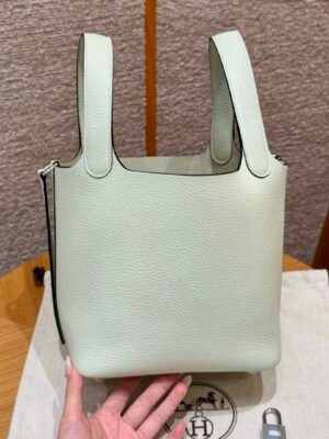DDMode Hermes Picotin 18CM 0S Vert Fizz Clememce Leather Silver Hardware