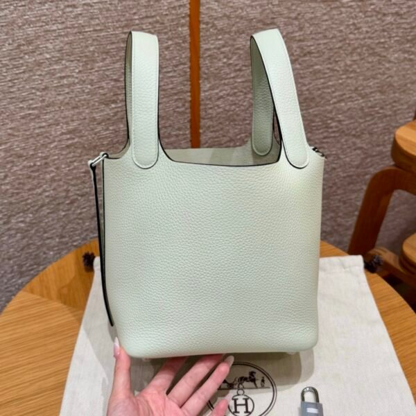 DDMode Hermes Picotin 18CM 0S Vert Fizz Clememce Leather Silver Hardware