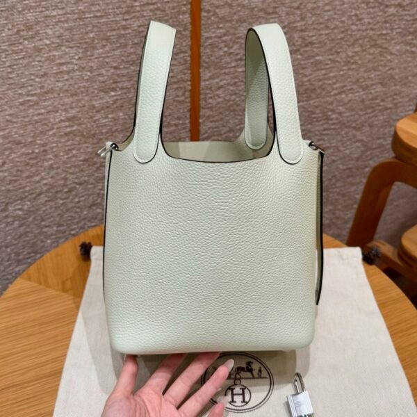 DDMode Hermes Picotin 18CM 0S Vert Fizz Clememce Leather Silver Hardware