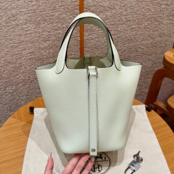 DDMode Hermes Picotin 18CM 0S Vert Fizz Clememce Leather Silver Hardware
