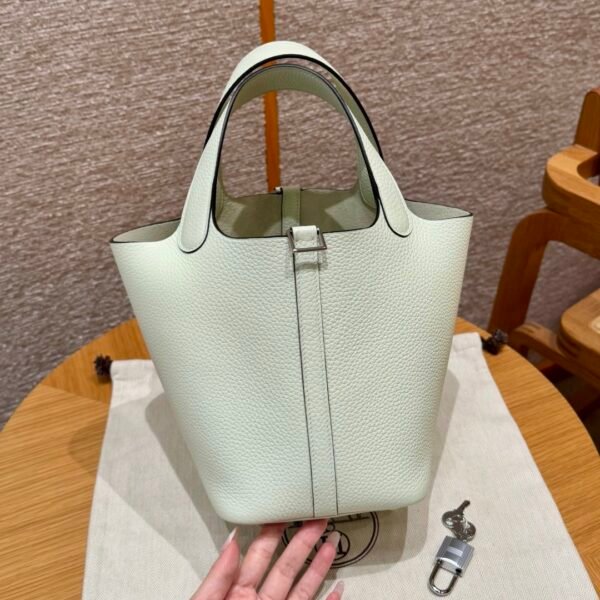 DDMode Hermes Picotin 18CM 0S Vert Fizz Clememce Leather Silver Hardware