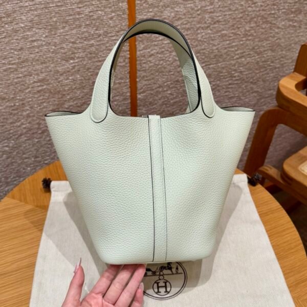 DDMode Hermes Picotin 18CM 0S Vert Fizz Clememce Leather Silver Hardware
