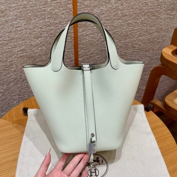 DDMode Hermes Picotin 18CM 0S Vert Fizz Clememce Leather Silver Hardware