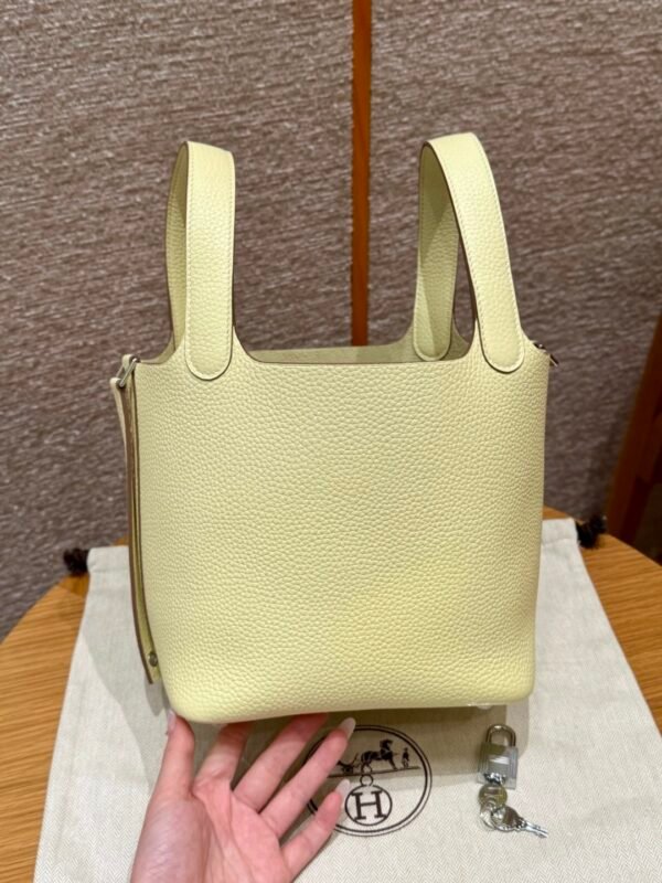 DDMode Hermes Picotin 18CM i8 Jaune Milton Clememce Leather Silver Hardware