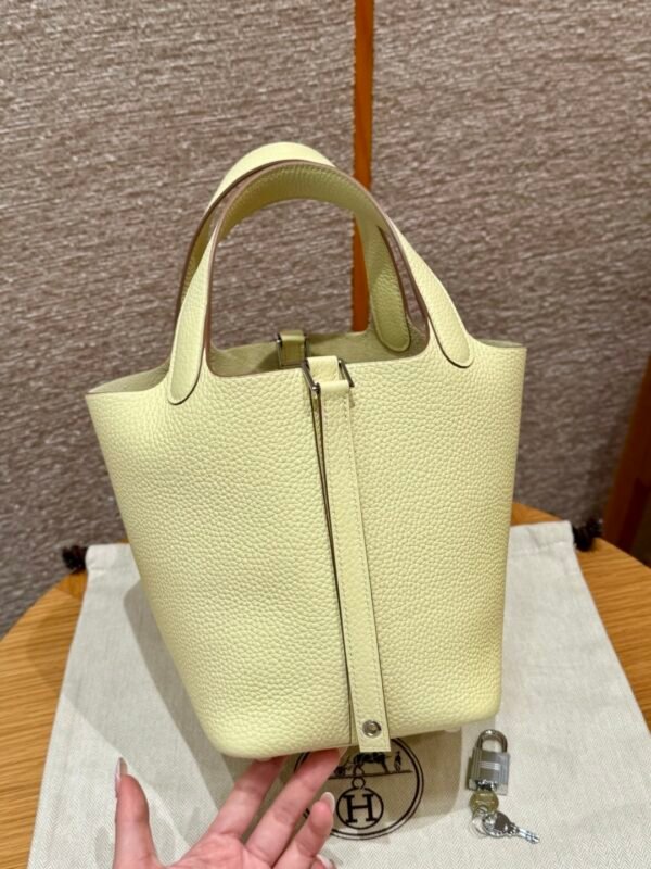 DDMode Hermes Picotin 18CM i8 Jaune Milton Clememce Leather Silver Hardware