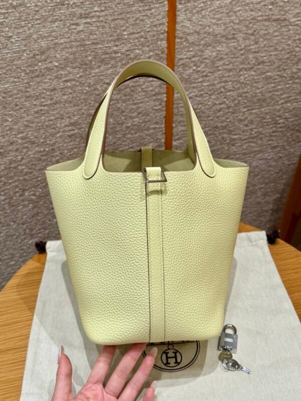 DDMode Hermes Picotin 18CM i8 Jaune Milton Clememce Leather Silver Hardware