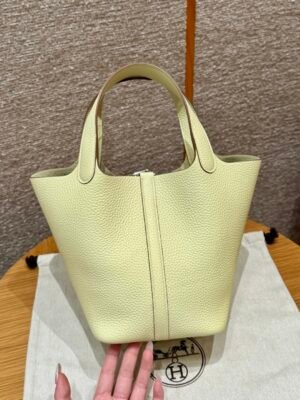 DDMode Hermes Picotin 18CM i8 Jaune Milton Clememce Leather Silver Hardware