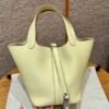 DDMode Hermes Picotin 18CM i8 Jaune Milton Clememce Leather Silver Hardware