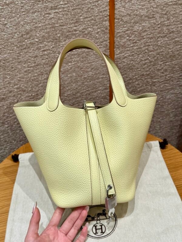 DDMode Hermes Picotin 18CM i8 Jaune Milton Clememce Leather Silver Hardware
