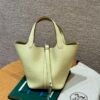 DDMode Hermes Picotin 18CM i8 Jaune Milton Clememce Leather Silver Hardware