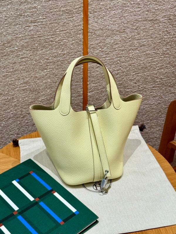 DDMode Hermes Picotin 18CM i8 Jaune Milton Clememce Leather Silver Hardware
