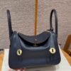 DDMode Hermes Lindy 26CM 2Z Blue Nuit Evercolor Leather Gold Hardware