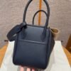 DDMode Hermes Lindy 26CM 2Z Blue Nuit Evercolor Leather Gold Hardware