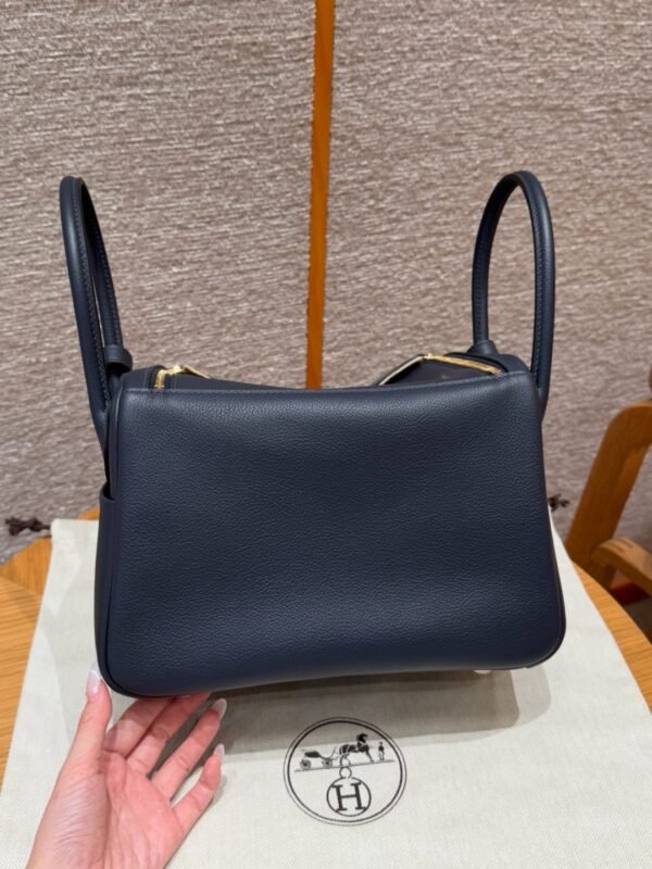 DDMode Hermes Lindy 26CM 2Z Blue Nuit Evercolor Leather Gold Hardware