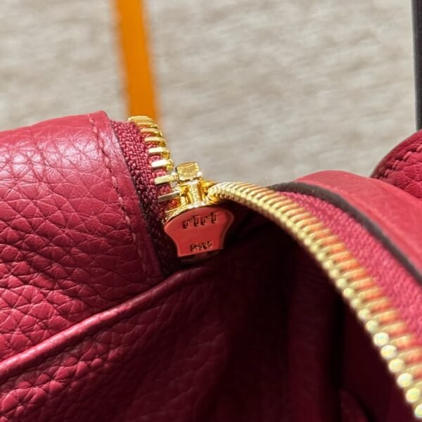 DDMode Hermes Lindy 26CM 1K Rogue Grenat Clememce Leather Gold Hardware