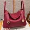 DDMode Hermes Lindy 26CM 1K Rogue Grenat Clememce Leather Gold Hardware