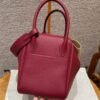 DDMode Hermes Lindy 26CM 1K Rogue Grenat Clememce Leather Gold Hardware