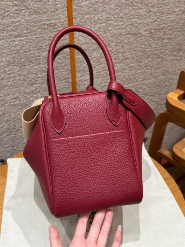 DDMode Hermes Lindy 26CM 1K Rogue Grenat Clememce Leather Gold Hardware