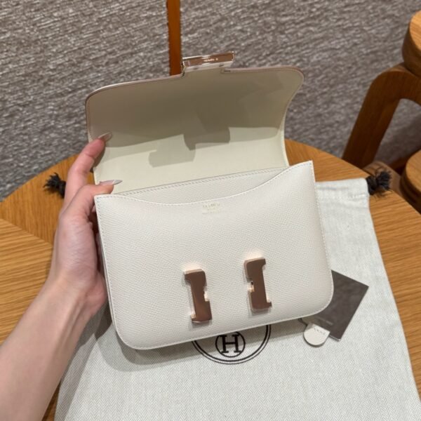 DDMode Hermes Constance 19CM Epsom Leather CK10 Craie Rose / Gold Hardware