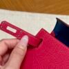 DDMode Hermes Mini Kelly Special Order Rose Extreme / Rogue Coeur / Blue Zanzibar Epsom Silver Hardware