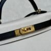 DDMode Hermes Mini Kelly Special Order CK10 Craie / CK89 Black Epsom Leather Gold Hardware