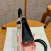 DDMode Hermes Mini Kelly Special Order CK10 Craie / CK89 Black Epsom Leather Gold Hardware