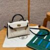 DDMode Hermes Mini Kelly Special Order CK10 Craie / CK89 Black Epsom Leather Gold Hardware