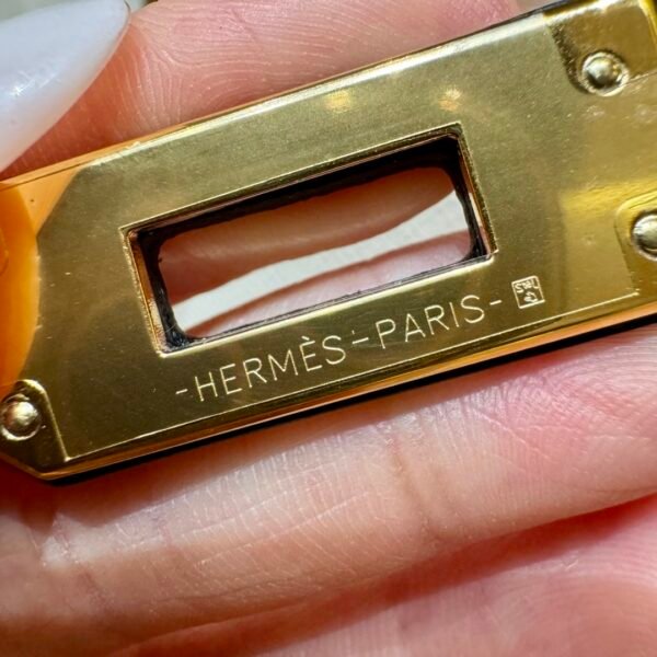 DDMode Hermes Mini Kelly Special Order CK10 Craie / CK89 Black Epsom Leather Gold Hardware