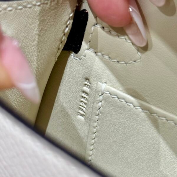 DDMode Hermes Mini Kelly Special Order CK10 Craie / CK89 Black Epsom Leather Gold Hardware