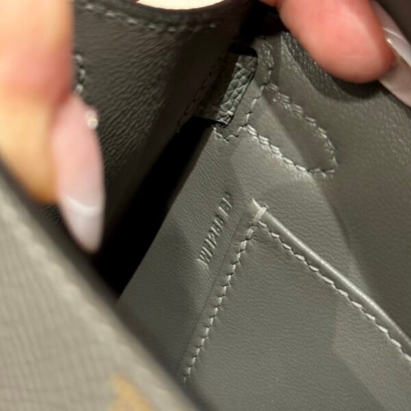 DDMode Hermes Mini Kelly 19CM 0L Gris Meyer Epsom Leather Gold Hardware