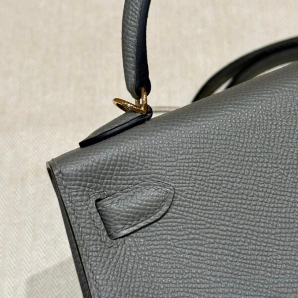 DDMode Hermes Mini Kelly 19CM 0L Gris Meyer Epsom Leather Gold Hardware