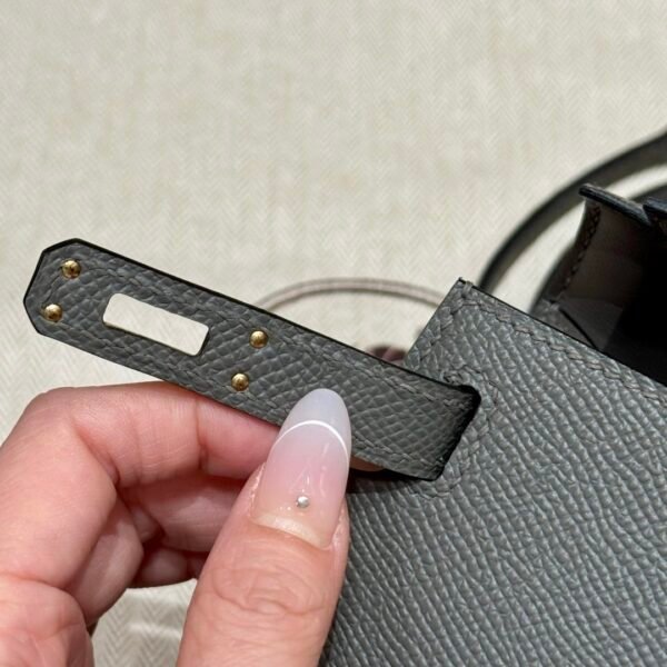 DDMode Hermes Mini Kelly 19CM 0L Gris Meyer Epsom Leather Gold Hardware