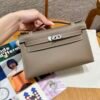 DDMode Hermes Kelly Pochette 22CM Epsom Leather CK18 Etoupe Silver Hardware