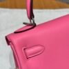 DDMode Hermes Kelly 25CM U5 Rose Lipstick Swift Leather Silver Hardware