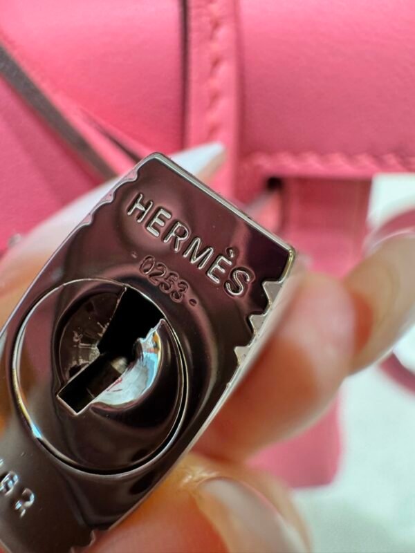 DDMode Hermes Kelly 25CM U5 Rose Lipstick Swift Leather Silver Hardware