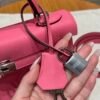 DDMode Hermes Kelly 25CM U5 Rose Lipstick Swift Leather Silver Hardware