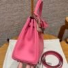 DDMode Hermes Kelly 25CM U5 Rose Lipstick Swift Leather Silver Hardware