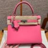 DDMode Hermes Kelly 25CM U5 Rose Lipstick Swift Leather Silver Hardware
