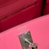 DDMode Hermes Kelly 25CM U5 Rose Lipstick Swift Leather Silver Hardware