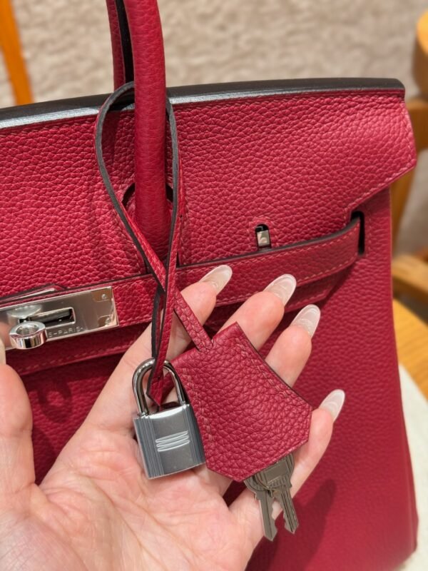 DDMode Hermes Birkin 30CM Togo Leather K1 Rouge Grenat Silver Hardware