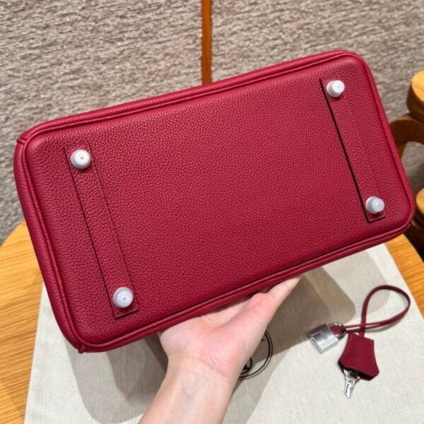 DDMode Hermes Birkin 30CM Togo Leather K1 Rouge Grenat Silver Hardware