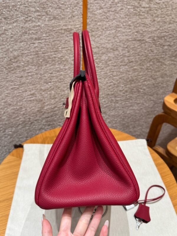 DDMode Hermes Birkin 30CM Togo Leather K1 Rouge Grenat Silver Hardware