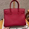 DDMode Hermes Birkin 30CM Togo Leather K1 Rouge Grenat Silver Hardware